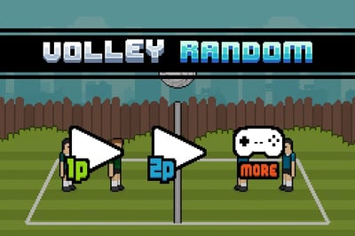 A volleyball game with a random button.